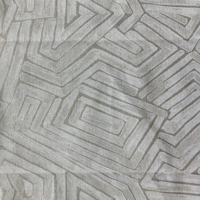 Abstract Maze in Beige | Drapery Fabric | Premier Prints | 54 Wide | By the Yard