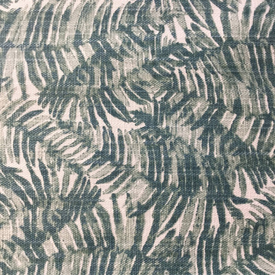 Abstract Fern Leaves Green / White | Home Decor Fabric | 54”  Wide | By the Yard