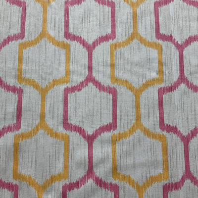 Ikat Geometric | Pink / Orange | Home Decor Fabric | 45 Wide | By the Yard