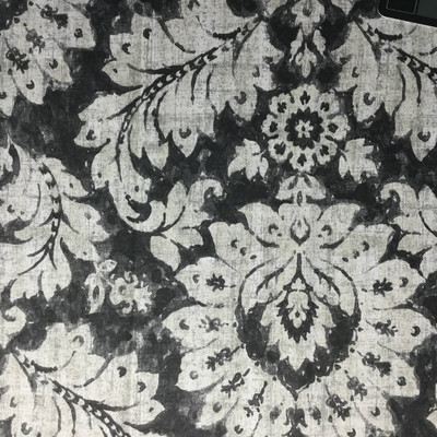 Batik Floral in Gray / White | Drapery Fabric | Mill Creek | 54 W | By the Yard