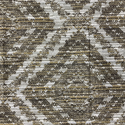 Large Scale Bohemian Diamond | Robert Allen Home Decor Fabric | Brown | 54 Wide