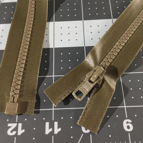 31.5 Inch Tan Separating Jacket Zipper  HEAVY DUTY Molded Plastic Chain  Zipper - Fabric Warehouse