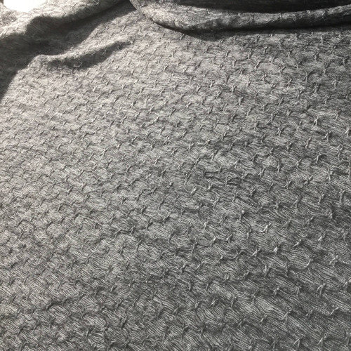 Moody Gray Wool Blend Sweater Knit Fabric, Fabric By The Yard