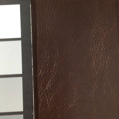 1.55 Yard Piece of Faux Leather Vinyl Fabric | Dark Brown Medium Grain | Felt-Backed | Upholstery / Bag Making | 54 Wide