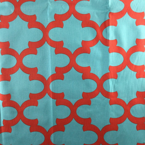 Moroccan Tile Quatrefoil Red Blue Home Decor Fabric Premier Prints 54 Wide By The Yard