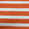 Deckled Stripes Orange / Off White Textured Canvas | Home Decor Fabric | Premier Prints | 54 Wide | By the Yard