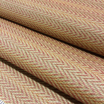 5.8 Yard Piece of Upholstery Fabric | Red and Gold Herringbone | 54" Wide