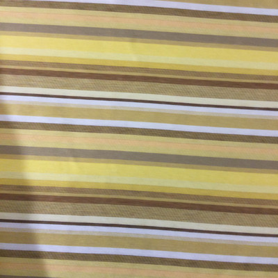 3.3 Yard Piece of Upholstery Fabric | Retro Yellow and Brown Stripes | 54" Wide