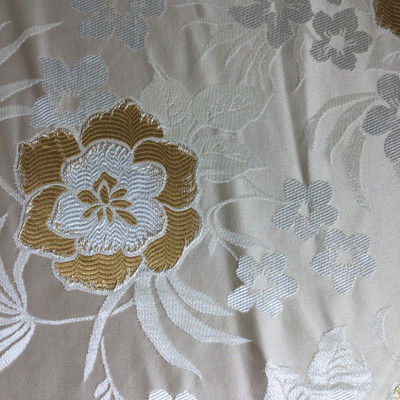 Floral Beige / Tan / Gold | Drapery / Upholstery Fabric | 54" Wide | By the Yard