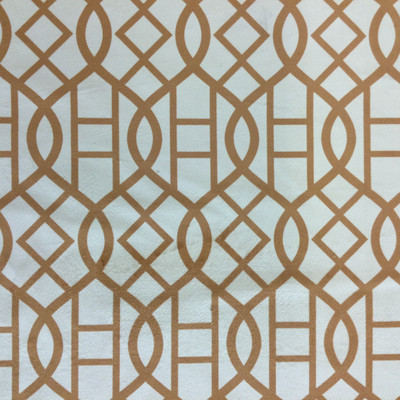 Velvet Lattice Brown / Off White | Upholstery Fabric | 54" Wide | By the Yard