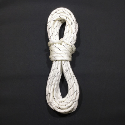 12.8 Yard Piece of Safety Rope | 11 mm | White with Black Lines | By the Piece | Remnant 240