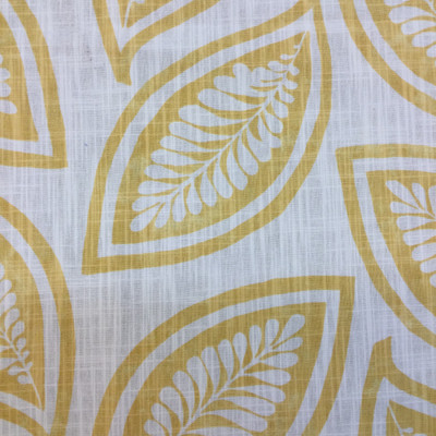 Modern Yellow Leaves | Home Decor Fabric | 54" Wide | By the Yard