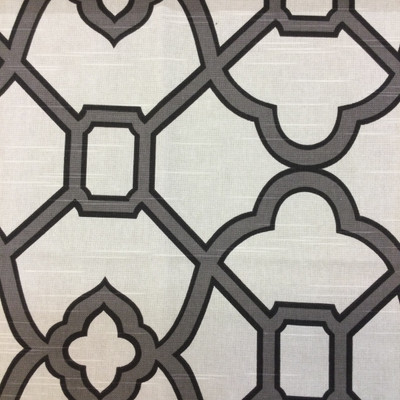 Modern Lattice in Gray / Black / Beige | Home Decor Fabric | 54" Wide | By the Yard