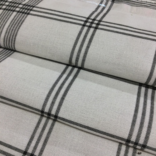 E805 Black, Grey And White Classic Plaid Jacquard Upholstery Fabric