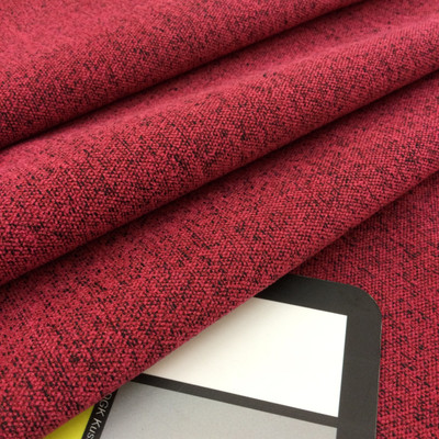 Mottled Red with Black Microfiber | Medium Weight Upholstery Fabric  | 54" Wide | By the Yard | Durable