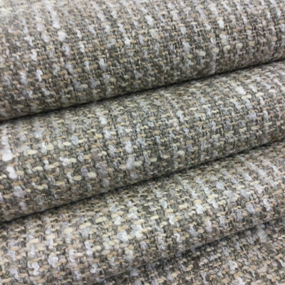 Variegated Basketweave in Gray / White / Beige | Upholstery / Heavy Drapery Fabric | 54" Wide | By the Yard