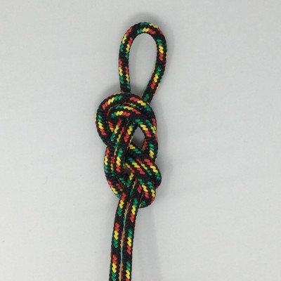 WATER SAFETY ROPE | 3/8" | BLACK W/ RED,GOLD,GREEN TRACER | Sold by the linear foot |