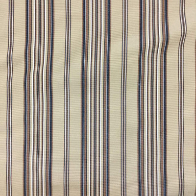 1.75 Yard Piece of Vertical Stripes in Tans and Black Upholstery Fabric | 54 W | BTY | Reversible