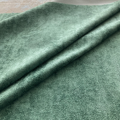 Aiken in Seagreen | Solid Green | Chenille Heavyweight Upholstery Fabric | 54" Wide | By the Yard