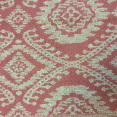 Divine in Crimson by P. Kaufmann | Jacquard Upholstery Fabric | Southwestern Ikat in Red / Beige | 54" Wide | By the Yard