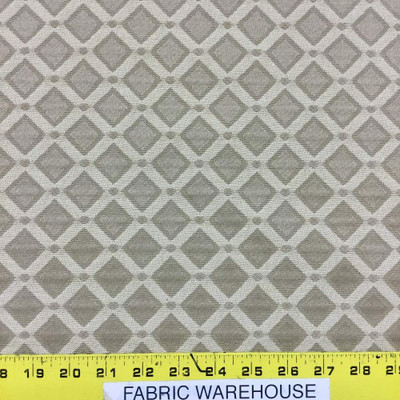 6 Yard Piece of Formal Diamonds in Golden Tan Upholstery Fabric | 54" | BTY | Durable