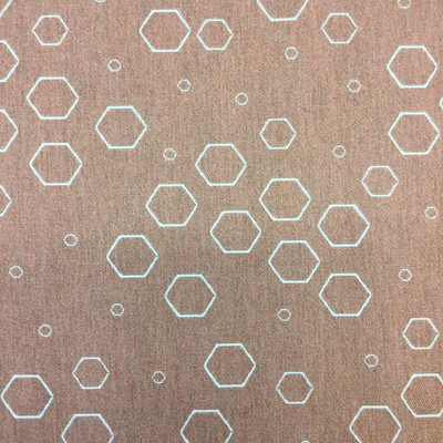 4.875 Yard Piece of Sunbrella Gray and Brown Geometric | Furniture Weight Fabric | 44338-0003