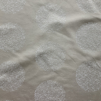 Westminster in Fawn | Contemporary Circles in Beige / White | Upholstery Fabric | Regal Fabrics Brand | 54" Wide | By the Yard