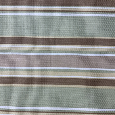 Stripeway in Mangrove | Basketweave Stripes in Green / Yellow / Tan | Upholstery / Drapery Fabric | Tommy Bahama | 54" Wide | By the Yard