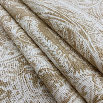 Kingdom in Tussah | Paisley in Tan / Off-White | Upholstery / Drapery Fabric | P/Kaufmann | 54" Wide | By the Yard