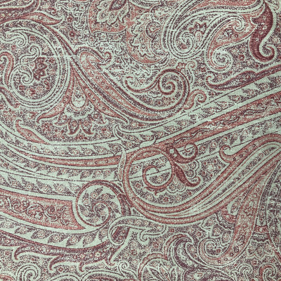 Faded Memories in Pompeii | Traditional Paisley in Muted Red / Plum / and Off-White | Linen Upholstery / Drapery Fabric | P/Kaufmann | 54" Wide | By the Yard