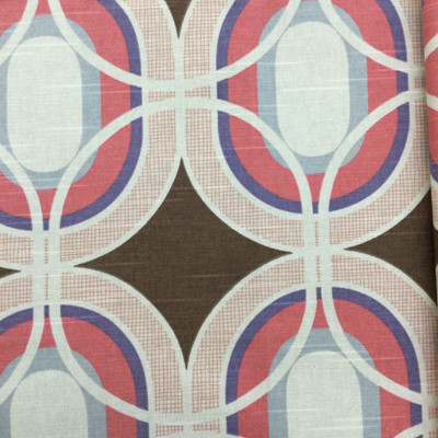 Spin-off in Quartz | Mod Geometric in Brown / Pink / Purple | Upholstery / Drapery Fabric | P/K Lifestyles | 54" Wide | By the Yard