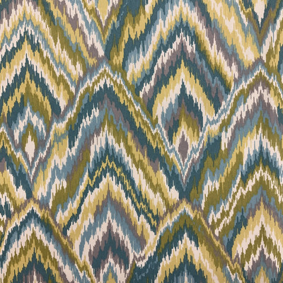 Ludlow in Mineral | Ikat Diamonds in Green and Blue | Upholstery / Drapery Fabric | Covington | 54" Wide | By the Yard