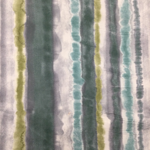 Designer Teal Lime Green Abstract Upholstery Drapery Fabric