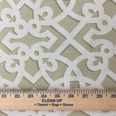 1.125 Yard Piece of Francis Fret in Sand | Scrollwork in Sand and Beige | Upholstery / Drapery Fabric | Colonial Williamsburg Collection | 54" Wide | By the Yard