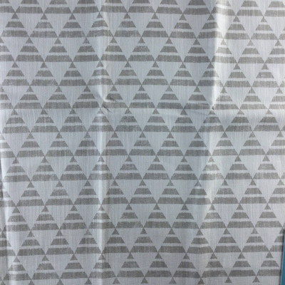 3 Yard Piece of Triangle Geometric White / Lt Gray | Home Decor Fabric | Premier Prints | 54 Wide | By the Yard