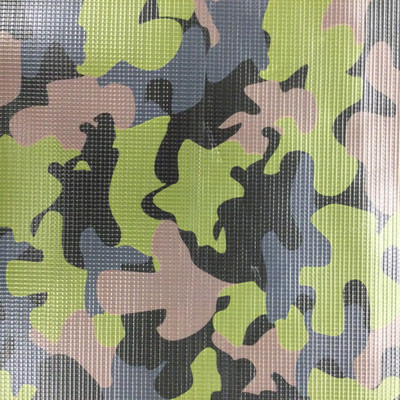 Camouflage Green / Black / Brown | 3 ply Industrial Vinyl Fabric - 14 oz. | Outdoor Covers / Tarps | 56" Wide | By the Yard