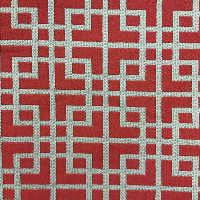 Westbury in Rouge | Square Lattice in Red | Reversible Upholstery Fabric | Clarence House | 54" Wide | By the Yard