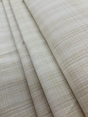 Tan/Cream Crosshatch Shadowstripe Lightweight Drapery Fabric | Home Decor | Drapery | By The Yard | 54 Inch Wide