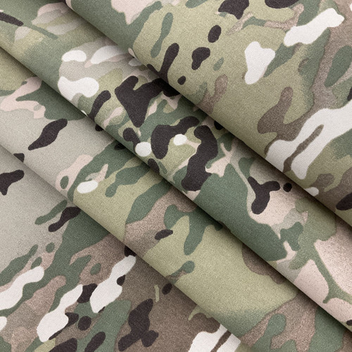 Green Camo Print - Polycotton Fabric