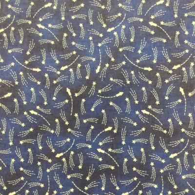 Shooting Stars Blender in Navy | Quilting Fabric | 100% Cotton | 45 inch Wide | By The Yard