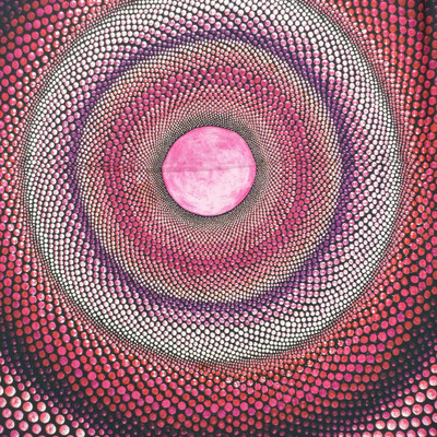 Mindful Mandala in Magenta | Amy Diener for P&B Textiles | Wall Hanging Panel | 42x44| 100 % Cotton | Quilt Panel | Sold By The Panel