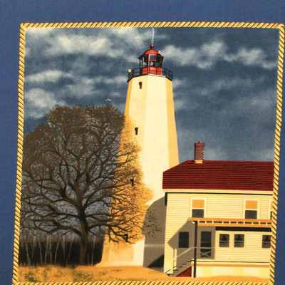 Lighthouse Pillow Panel | Cranston | 36x44 | 100 % Cotton | Quilt Panel | Sold By The Panel