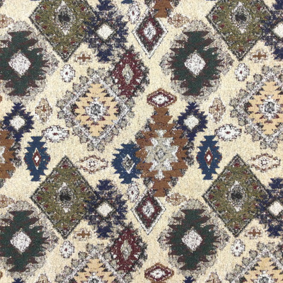 Aztec Southwest Chenille Tapestry in Brick / Blue / Beige | R-RESERVE CLASSIC | Upholstery Fabric | Regal Fabrics Brand | 54 inch Wide | By the Yard