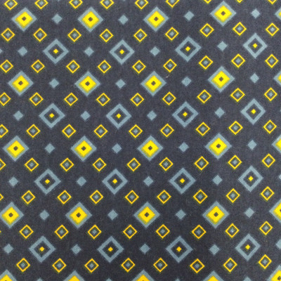 Diamonds in Navy Blue / Orange | Flannel Fabric | 44 Wide | 100% Cotton | By The Yard