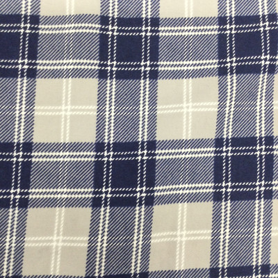 Plaid in Blue and Grey | Juvenile Flannel Fabric | 44 Wide | 100% Cotton | By The Yard 155