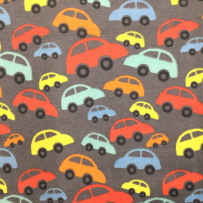 Cars in Grey / Blue / Red | Juvenile Flannel Fabric | 44 Wide | 100% Cotton | By The Yard 201