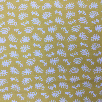 Paisley Blender in Yellow and White | Fruit Stand by Anne Tavoletti | Quilting Fabric | 100% Cotton | 44 wide | By the Yard 5006