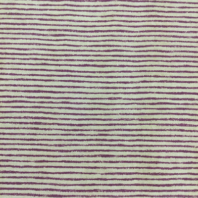 1.5 Yard Piece of Mulberry Petite Stripe Print Home Decor Fabric | Di Lewis Studios | Screen Print Home Decor Fabric | Drapery | Slipcovers | By The Yard | 54 inch Wide