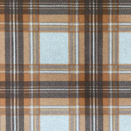 Tartan Plaid Velvet Fabric, Green / Taupe / Grey, Heavyweight Upholstery, Microfiber Velvet, 54 wide