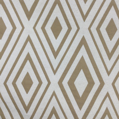 Eternity in Natural | Upholstery & Heavy Curtain Fabric | Diamond Design in Off White and Bronze | 54 wide | By The Yard